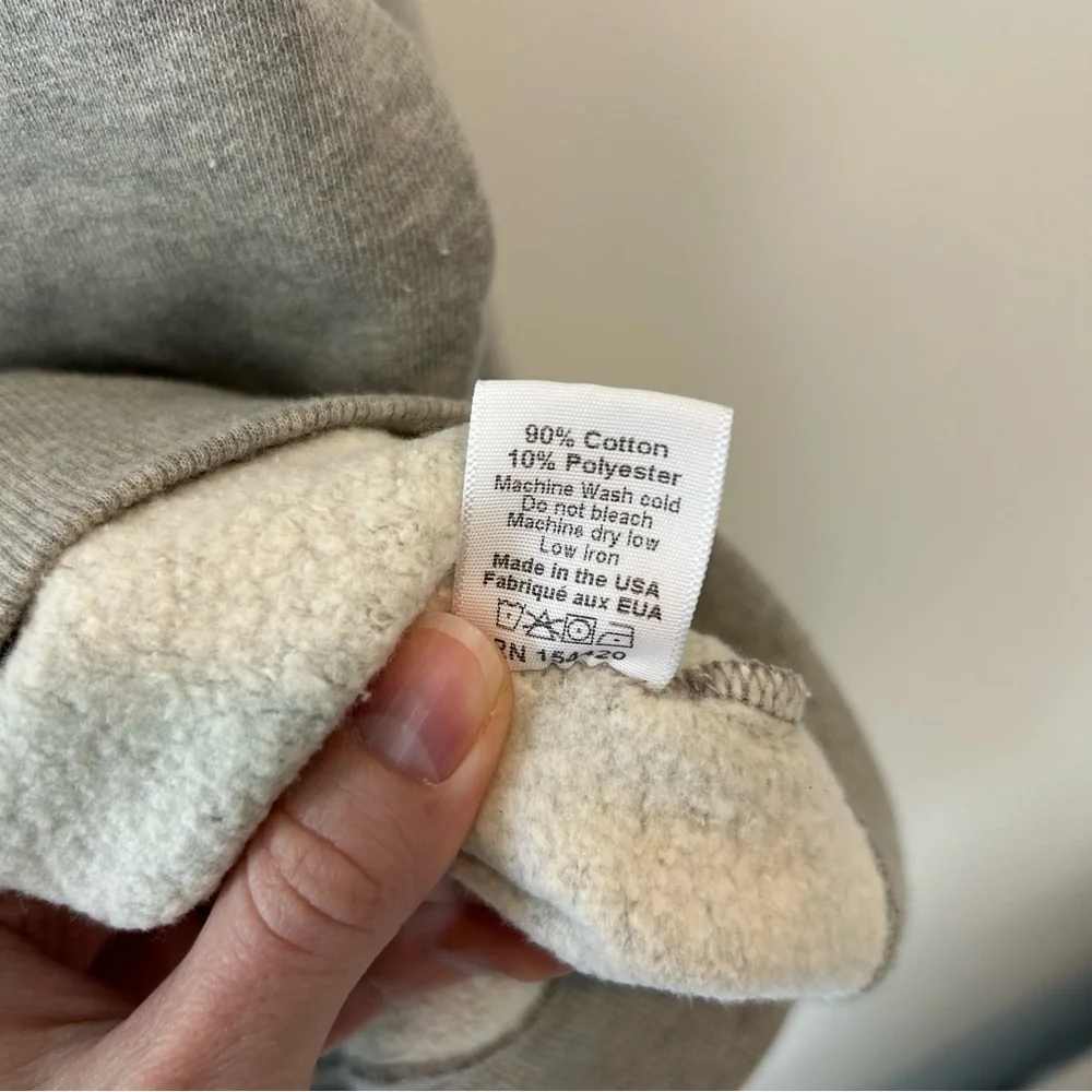 Clare V Channel Quilted Sweatshirt Grey Size XL - Picture 9 of 11